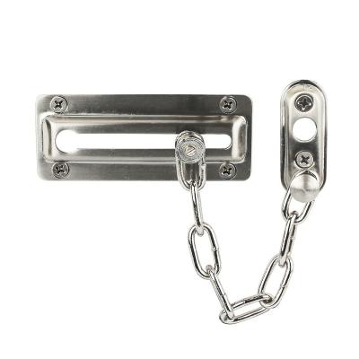 China Allows the door to open a few inches before allowing access. Stainless Steel Guard Rail Bolt Door Chain Lock Guard for sale