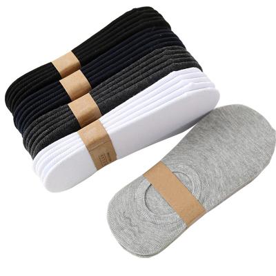 China Odm Viable Wholesale Loose Cotton Men's Non-Slip Cut Invisible Socks Low With Silicone for sale