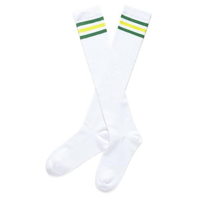 China Fashion Antibacterial Wholesale Custom Stripes Over The Knee High Sport Tennis Golf Socks For Women for sale