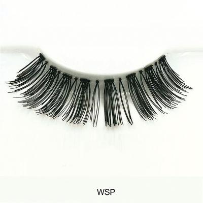 China High Quality and Elegant Natural Luxury Silk Synthetic Eyelashes Filament Curly Silk Eyelashes for sale