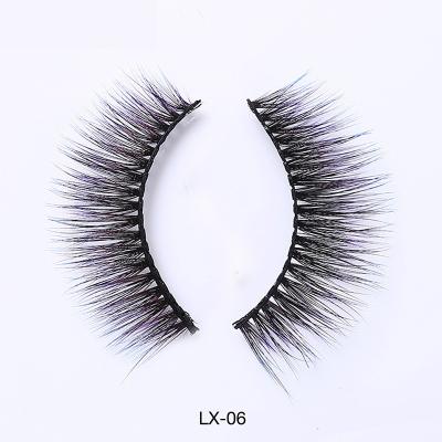 China Best Beautiful Selling High Quality And Stylish Color Gradient Eyelashes Color Mink Eyelashes Shape Natural False Eyelashes for sale