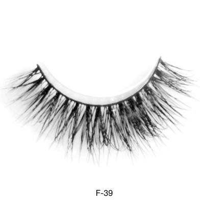 China High quality and elegant style invisible premium natural strip beauty makeup 3d mink tapered eyelashes for sale