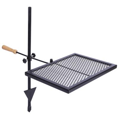 China Easily Assembled Campfire Grill Heavy Duty Steel Grate Over Fire Camp Grill with Carry Bag for Outdoor Open Flame Cooking for sale