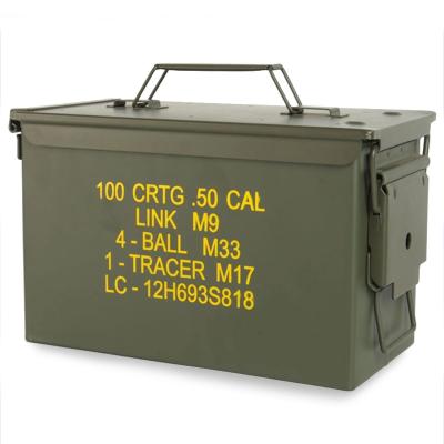 China Sealed Metal Lid NATO M2A1 Ammo Box Waterproof 50 Cal Ammo Case Bullet Box Ammo Box for sale