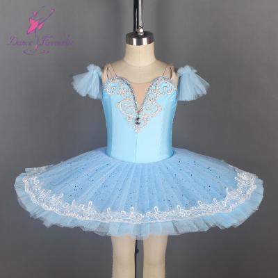 China Light Blue Stiff Professional Ballet Dance Dresses Tulle Tutus For Child And Adult Ballerina Dance Performance Costume BLL115 for sale