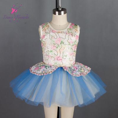 China Dresses Dance Favorite Wholesale Kids Sequin Lace Spandex Ballet Dance Tutu Dancer Tights Dress With 4 Layers Soft Tulle 18435 for sale