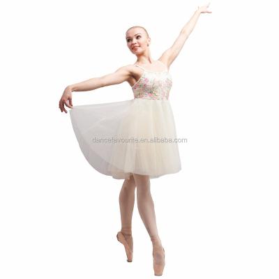 China Ivory Ballet Dance Dresses Adult Girls Dress Lyrical Costumes 17001 for sale