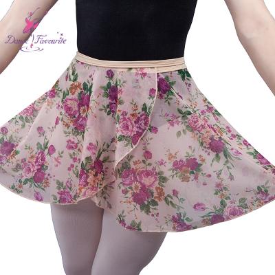 China tutu & Skirts dance favorite adult girls flower chiffon skirts ballet wrap skirt 01D0022 for sale