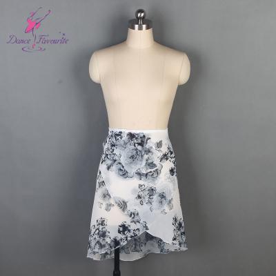 China tutu & Skirts Floral Pattern Chiffon Skirt For Girls Ballet Dance Wrap Skirt 01D0131 for sale