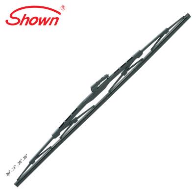 China The Japanese type rubber blade (HS-38) and stainless steel supporting screws and middle inserting type car wiper blade with natural rubber for sale