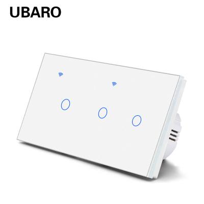 China 146 Type Eu Standard Wall Mounted Switch With Tuya Wifi Remote Control Lamp Switch Alexa Alice Google Assistant for sale