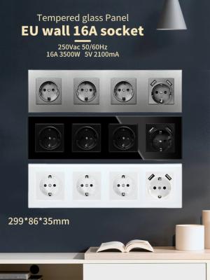 China Electrical 4 Way Electrical Outlet Grey Floor Mounted Wall Power Socket With Usb for sale