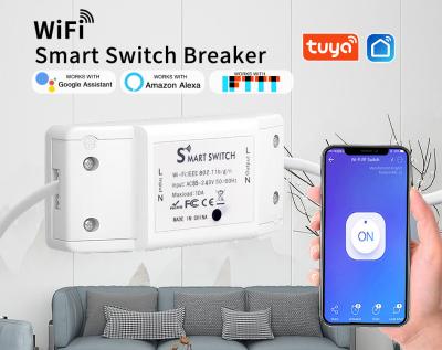 China Universal Wireless Breaker Switch App Wi Fi 100V To 240V AC Circuit Interrupter for sale