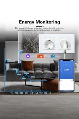 Cina Bianco Nero Grigio Smart Socket Vioce Supporto 16A 3500W Smart Life Socket in vendita