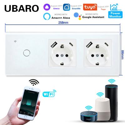 China 100Vac - 240Vac Switch Socket Combination Power Outlet And Switch USB TypeC Ports for sale