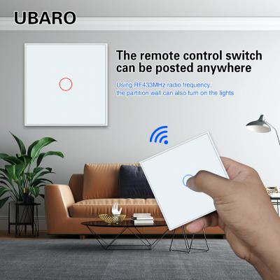 China 1 Gang Wireless Remote Switch 433rf Controle de parede Wifi Switch de parede Controle de fio ao vivo com indicador LED à venda