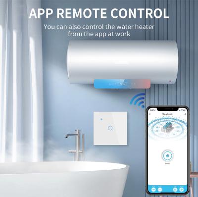 China 4000W Wifi Boiler Smart Water Heater Switch 20A UL94V0 Tuya App Wifi Sensor Switch Work With Alexa Voice Timing Remote for sale