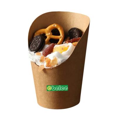 China Disposable Mini French Fries Container Chips and Ketchup Disposable Paper Cup Fries Packaging Paper Box for sale