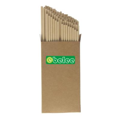 China CLASSIC Compostable Natural Food Grade Disposable Straws Made By Original Wood Pulp for sale