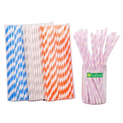 China Disposable Biodegradable Printed Paper 8mm Bulk Disposable Food Grade Drinking Straw Wrap Paper for sale