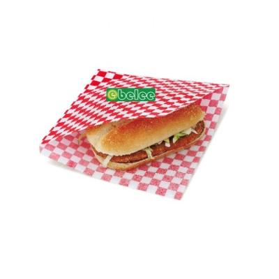 China Custom Printed Disposable Waterproof Paper Hamburger Pouch Bag for sale