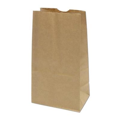 China Disposable Take Out Food Grade Brown Craft Paper Bag for sale