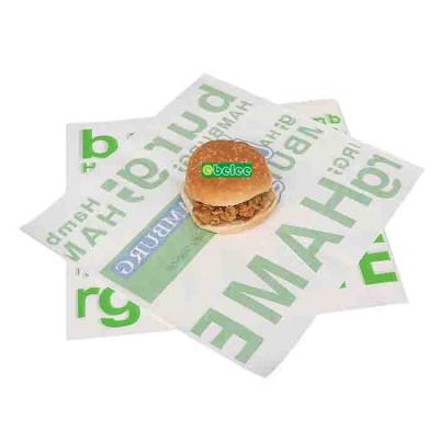 China Greaseproof Food PE Liner Greaseproof Paper for Hamburger Sandwich Wrapping for sale