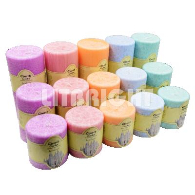 China Scented PILLAR CANDLE FOR US WHITOUT PARAFFINE DIFFERENT COLOR AND SCENTED for sale