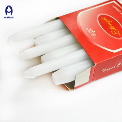 China White Weddings 8inch Taper Candle Good Quality Tall Stick Wedding Candle for sale