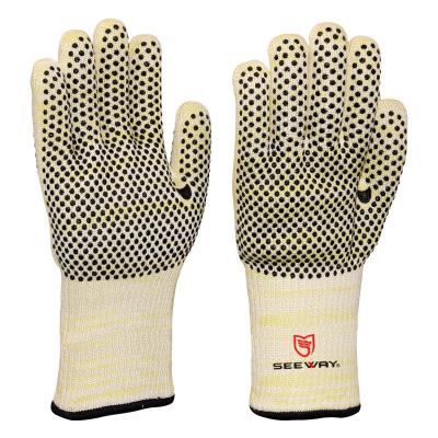 China 932F High Temperature Heat Resistant Oven Gloves Long Cuff Heat Resistant for sale