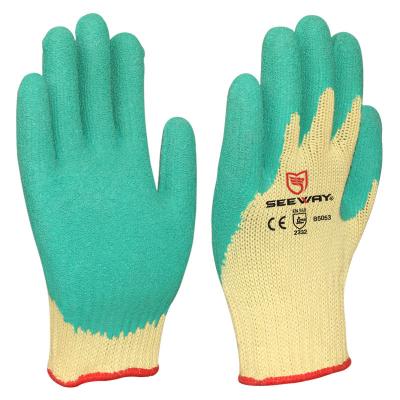 China Latex Coated Aramid Anti-Cut Knit Heavy Duty Industrial Cut Gloves for sale