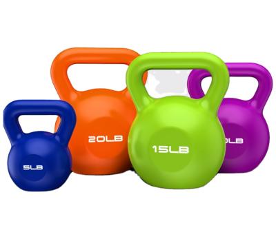 China New China Wholesale Home Use Kettle Weightlifting Bell Eco-friendly Plastic Sand Filled Colorful Kettle for sale