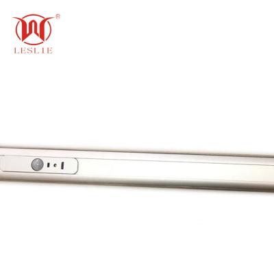 China Metal Wall Mounted LED Clothing Bar Wardrobe Hanging Pole Pole with PIR Motion Sensor USB Rechargeable for sale