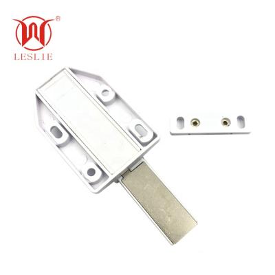 China Bounce Buffer Door Kitchen Door Spring Damper Soft Narrow Plastic White Push To Open Door Hook Damper for sale