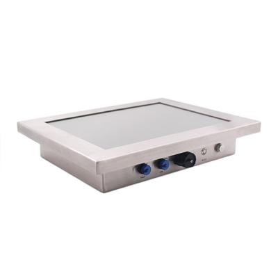 China Intel Dual Core 1024x768 Stainless Steel Panel PC With USB/RJ45/COM Interface for sale