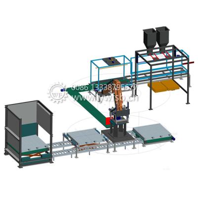 China Suitable For Lifting And Conveying Pellet Source Manufacturers Process Customized Auto Coordinate Servo Palletizer for sale