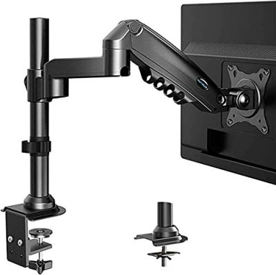 China Flexible Aluminum Gaming Monitor HUANUO Design Computer Monitor Stand Vesa 100x100 Mount LCD Display Steel Shock Absorber Black for sale