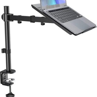 China Wholesale Price Steel Industrial Black Single Laptop Tray For Monitor Arm Laptop Monitor Arm HUANUO for sale