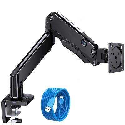 China HUANUO Single Monitor Arm Bracket Computer Monitor Stand Dual Monitor Game High Quality Steel Flexible Aluminum Arm for sale