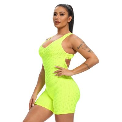 China Hot Selling Breathable Women's Padded Dance Bodysuit Yoga Sleeveless Jumpsuits for sale