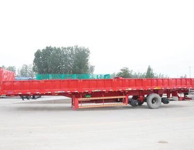 China Hot Sale Side Wall Truck Trailer High Loading Capacity 3 Axle Semi Flatbed Truck Trailer for sale