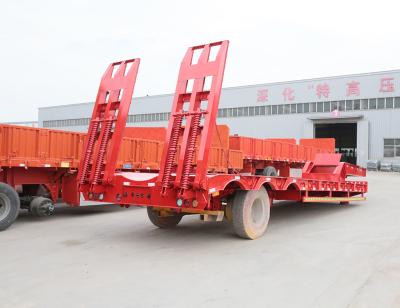 China New Truck Trailer 3 Axle 40ft 50t 60t Gooseneck Lowboy Semi Trailer Dimensions For Sale for sale