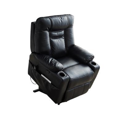 China Adjustable modern comfortable leather older PU sofa (Other) massage and heating recliner chair for sale