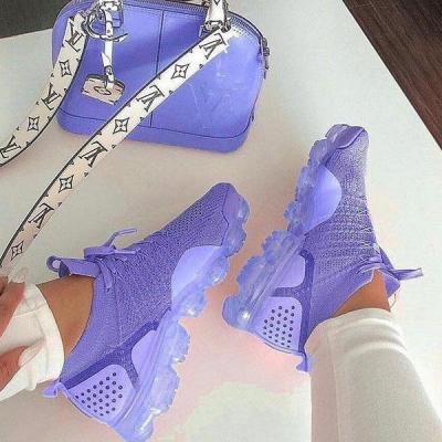 China Fashion\Comfortable\Durable\Breathable\Breathable BUSY GIRL 2021 New Arrivals Lace Up Sneakers Airy Purple Sneakers For Women Sports Shoes for sale