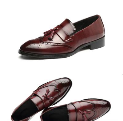 China Flat Leather Shoes Fashion Bullock Tassels , Mens Shoes Plus - Size Mens Shoes for sale