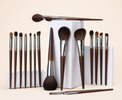 China Hot Sale 15Pcs Soft Face Mask Applicator Makeup Brush Set Animal Hair Natural Beauty Tools Eye Makeup Brush for sale