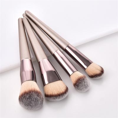 China Champagne Gold Makeup Brush Kit Luxury 1Pcs Blush Premium Synthetic Concealer Eyeshadow Makeup Brush Set for sale