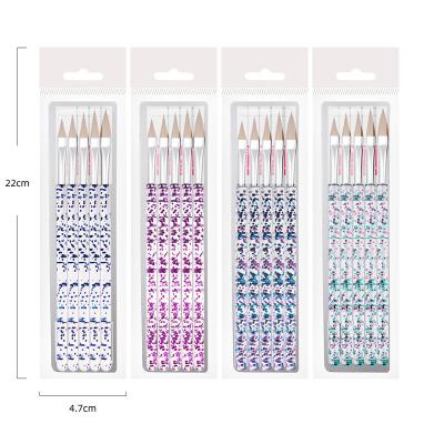 China Eco-friendly Cutting Nail Art Crystal Pen Sequin Bar Nail Set Brush Makeup Tools Nail Tools for sale