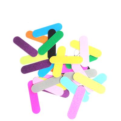 China Eco-friendly Nail Art Tools Small Size Nail File 5cm Mini Nail Files Disposable Wooden Sanding for sale