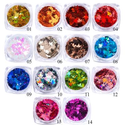 China Easy Apply Nail Art Flakes Colorful Confetti Diy Glitter Sticker Decals Fall Nail Art Glitter Sequins for sale